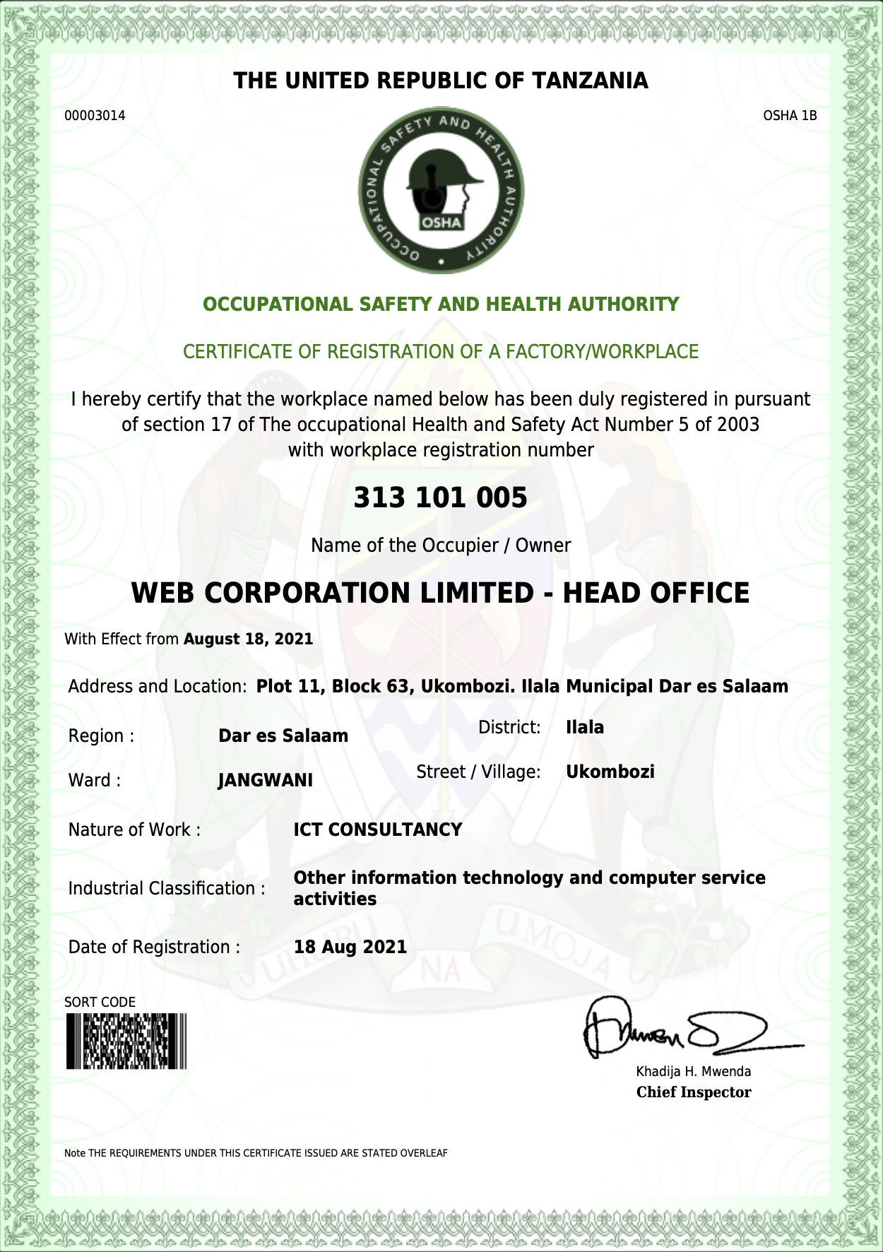 Certificate 1
